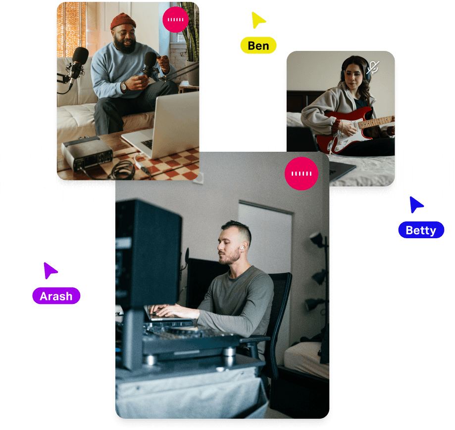 Artist working on his laptop